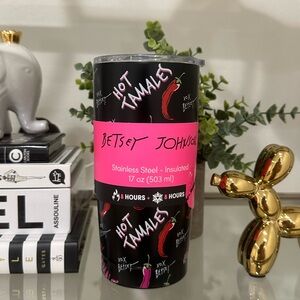 Betsey Johnson 'Hot Tamales' Stainless Steel Tumbler